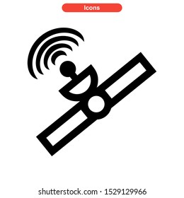 satellite icon isolated sign symbol vector illustration - high quality black style vector icons
