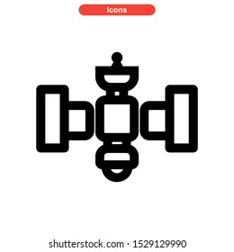satellite icon isolated sign symbol vector illustration - high quality black style vector icons
