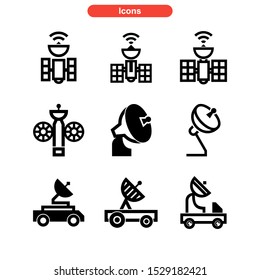 satellite icon isolated sign symbol vector illustration - Collection of high quality black style vector icons

