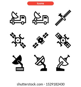 satellite icon isolated sign symbol vector illustration - Collection of high quality black style vector icons
