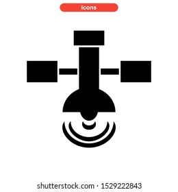 satellite icon isolated sign symbol vector illustration - high quality black style vector icons
