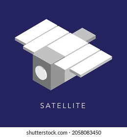 Satellite Icon or Isometric Vector Design