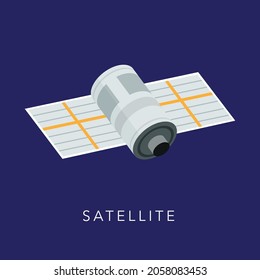 Satellite Icon or Isometric Vector Design