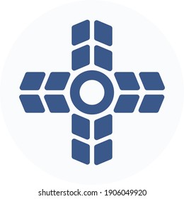 Satellite icon, line cellular broadcast tracking symbol vector design. Great for mobile app, web design, etc.