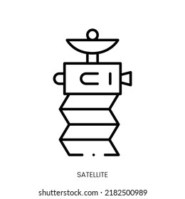 satellite icon. Linear style sign isolated on white background. Vector illustration