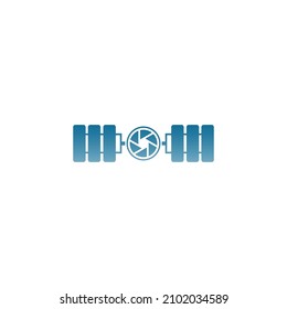 Satellite icon logo design template illustration vector
