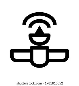 satellite icon or logo isolated sign symbol vector illustration - high quality black style vector icons
