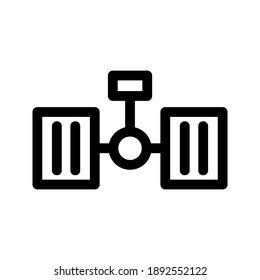 Satellite icon or logo isolated sign symbol vector illustration - high quality black style vector icons
