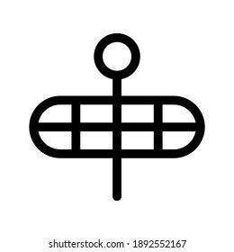 Icono de satélite o logotipo símbolo de señas aislado ilustración vectorial - iconos vectoriales de estilo negro de alta calidad
