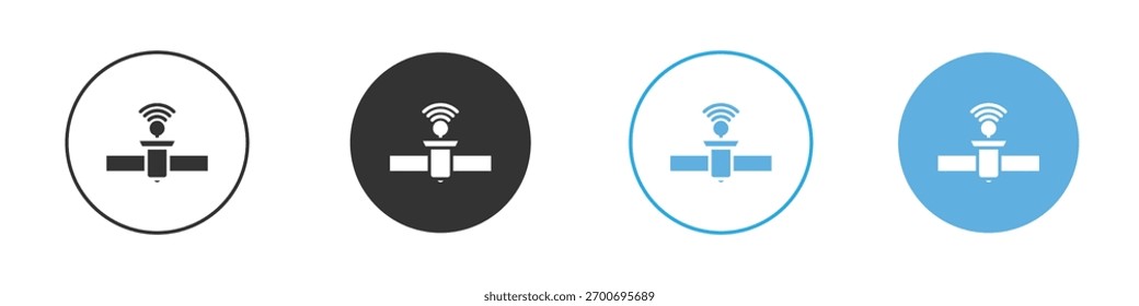 Satellite icon Logo Template Design set
