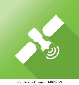 satellite icon  with long shadow.