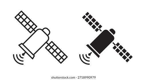Satellite icon for mobile app, editable designs