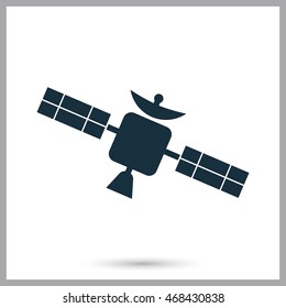 Satellite icon on the background