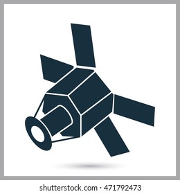 Satellite icon on the background