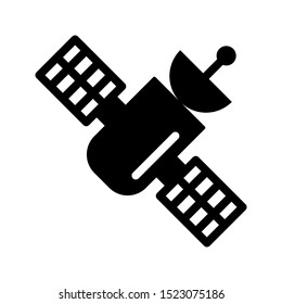 Satellite icon on white background. Illustration isolated for graphic and web design.