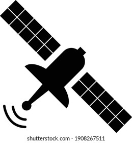 satellite icon on white background. satellite sign. flat style. satellite dish symbol. artificial satellite in orbit around earth.