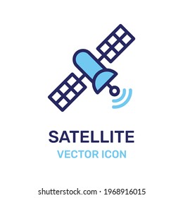 Satellite icon on white background