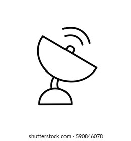 satellite icon on white background
