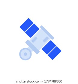 icono satelital en vector plano y blanco
