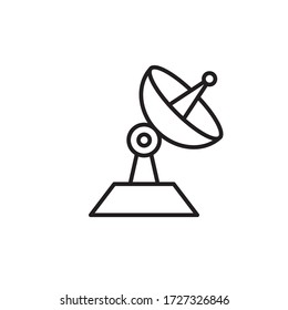 ilustración vectorial de diseño de contorno de icono satelital. aislado en fondo blanco