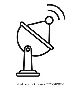 Satellite icon outline vector. Message online. Social web