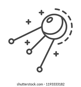 Satellite icon. Outline satellite vector icon for web design isolated on white background