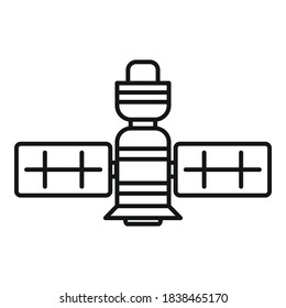 Satellite icon. Outline satellite vector icon for web design isolated on white background