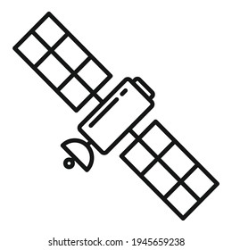 Satellite icon. Outline Satellite vector icon for web design isolated on white background