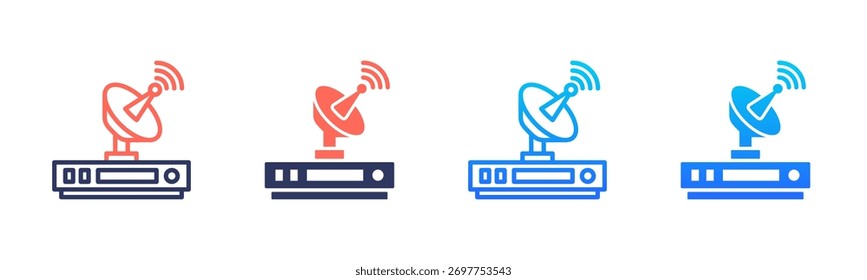 Pacote De Ícones Satélite Em Vários Estilos