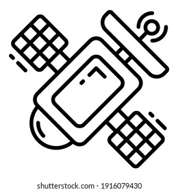 Satellite icon related Map location and navigation line icon. Traffic and travel vector icon.