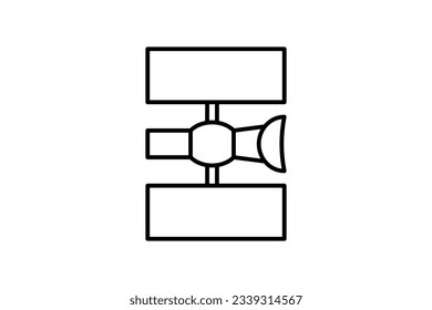 satellite. Icon related to space exploration. line icon style. Simple vector design