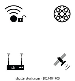 satellite icon set