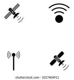 satellite icon set