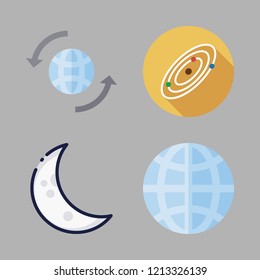 satellite icon set. vector set about worldwide, solar system and moon icons set.