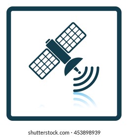 Satellite icon. Shadow reflection design. Vector illustration.