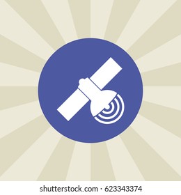 satellite icon. sign design. background