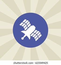 satellite icon. sign design. background