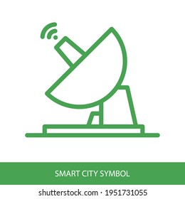 Satellite icon sign vector design. Smart city symbol for your website design, logo, app, UI. Eps10 vector illustration.