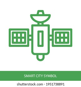 Satellite icon sign vector design. Smart city symbol for your website design, logo, app, UI. Eps10 vector illustration.