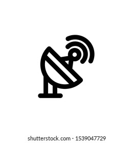 Satellite Icon , Signal Logo, Space Symbol .