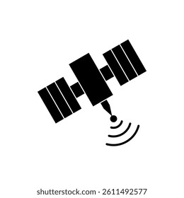satellite icon, simple flat style, illustration, logo sign symbol pictogram template, for ui or ux isolated on white for mobile app, editable