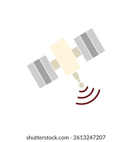 satellite icon, simple flat style, illustration, logo sign symbol pictogram template, for ui or ux isolated on white for mobile app, editable