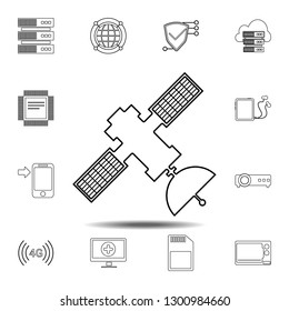 Satellite icon. Simple thin line, outline vector element of Technology icons set for UI and UX, website or mobile application