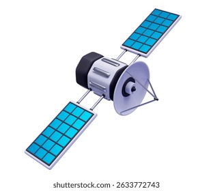 Satellite icon for space game. Vector illustration