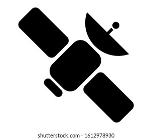 Satellite icon, space satellite symbol isolated.Collection of high quality black style vector icons. 