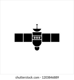 Satellite Icon, Space Satellite Icon Vector Art Illustration