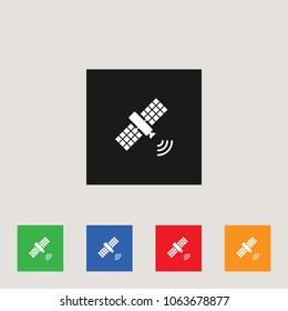 Satellite icon, stock vector illustration, EPS10.