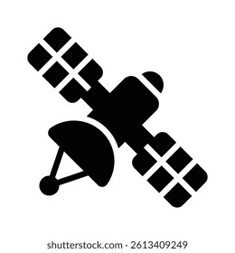 Satellite icon symbolizing space based global communication networks