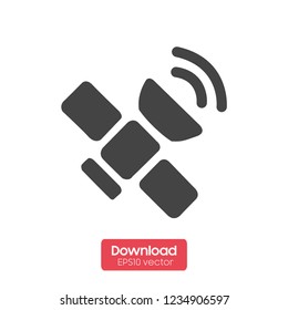 Satellite icon in trendy flat style isolated on white background. Symbol for your web site design, logo, app, UI. Vector illustration, EPS