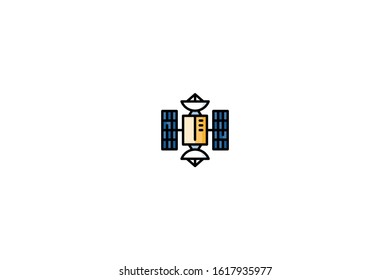 Satellite icon in trendy flat style isolated on white background vector illustration